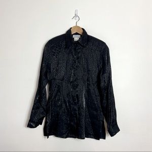 Vintage Zacks Black Print Blouse